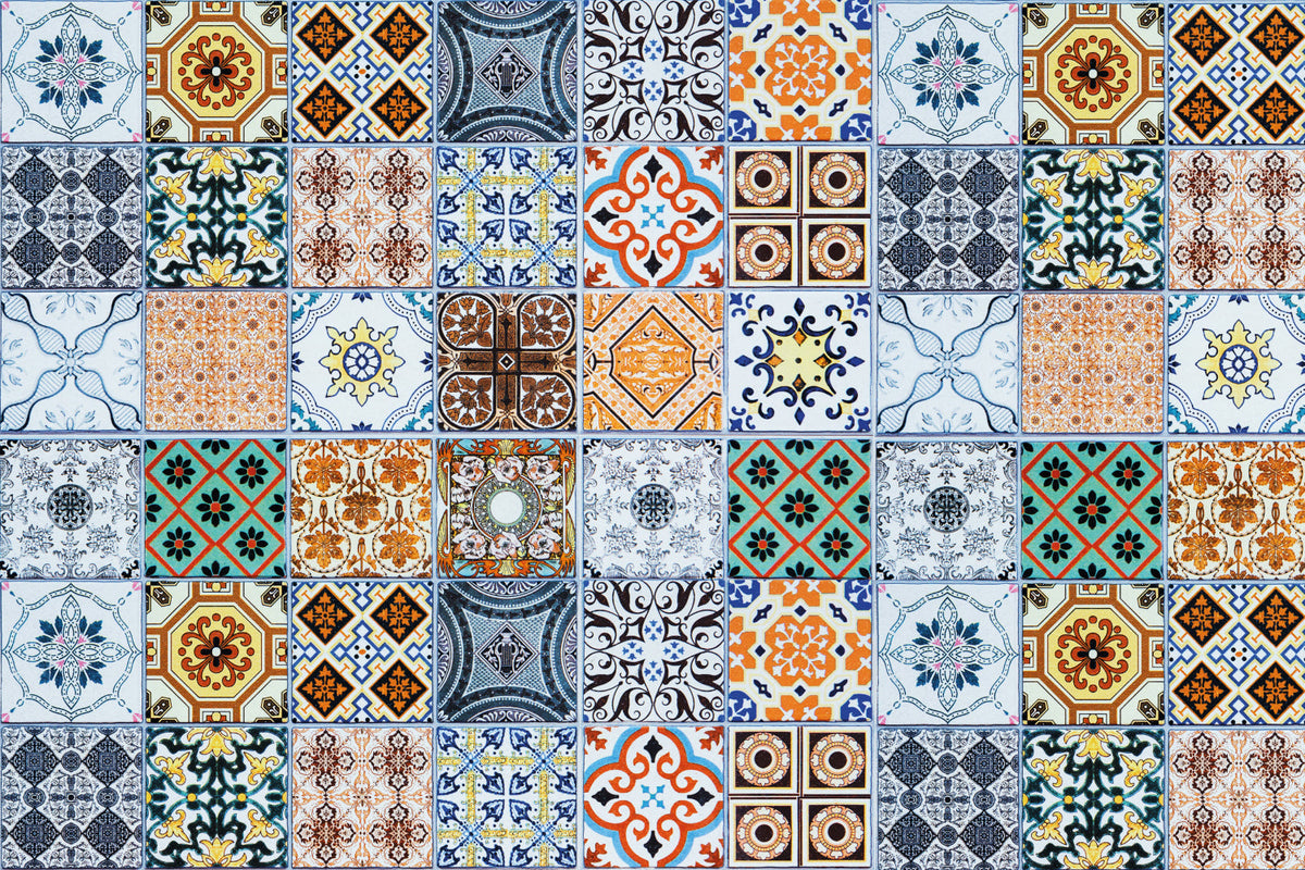 Waschbeckenrückwand Patchwork