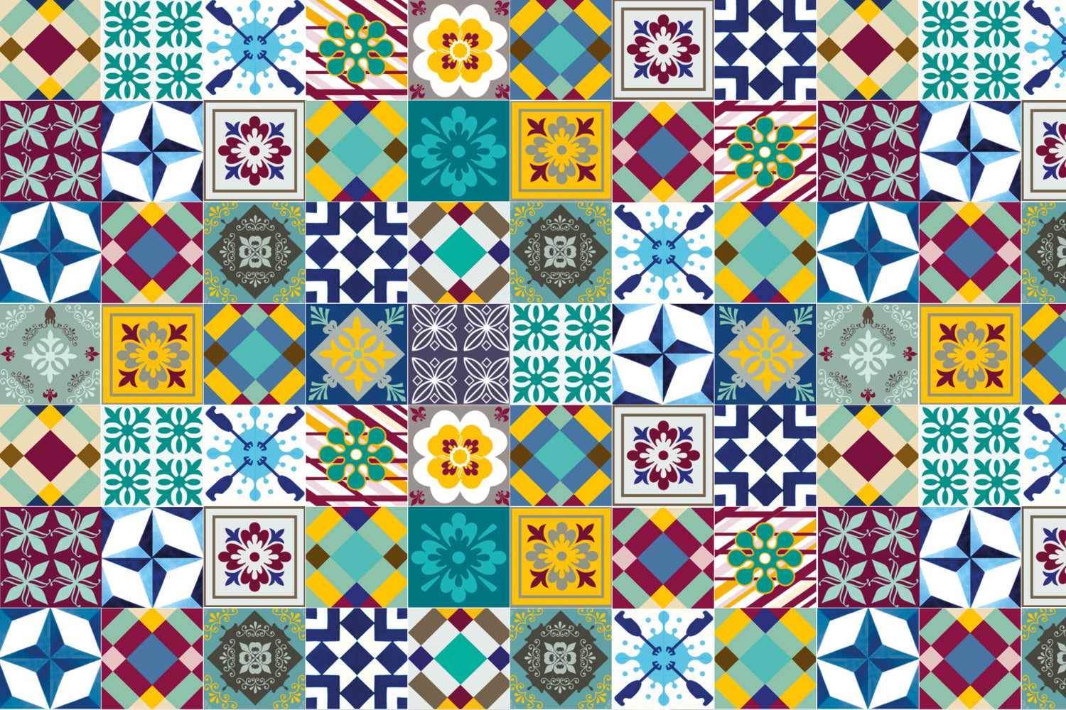Waschbeckenrückwand Patchwork