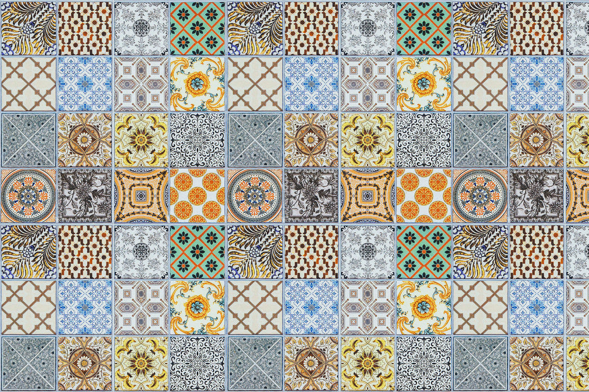 Waschbeckenrückwand Patchwork