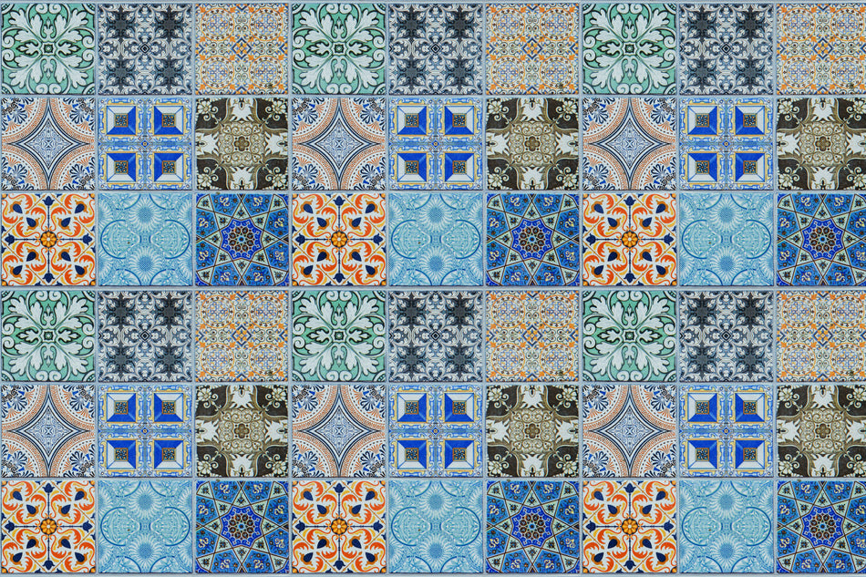 Waschbeckenrückwand Patchwork