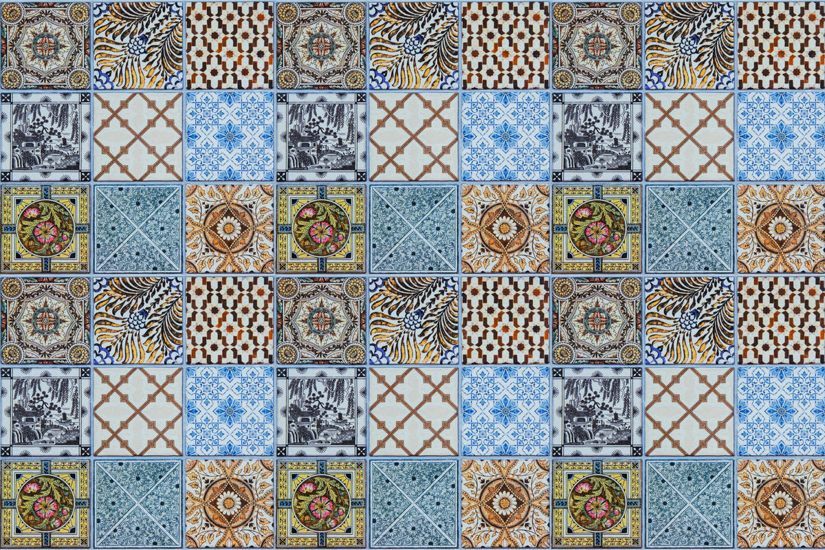 Badrückwand Patchwork
