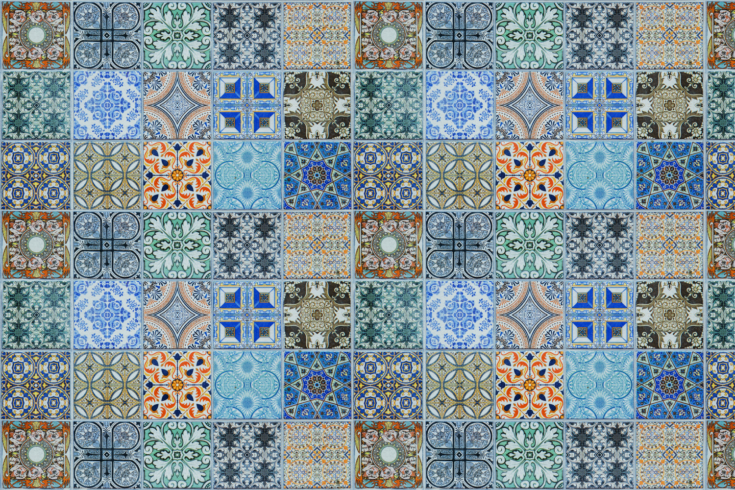 Waschbeckenrückwand Patchwork