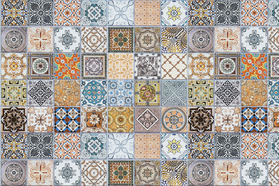Waschbeckenrückwand Patchwork