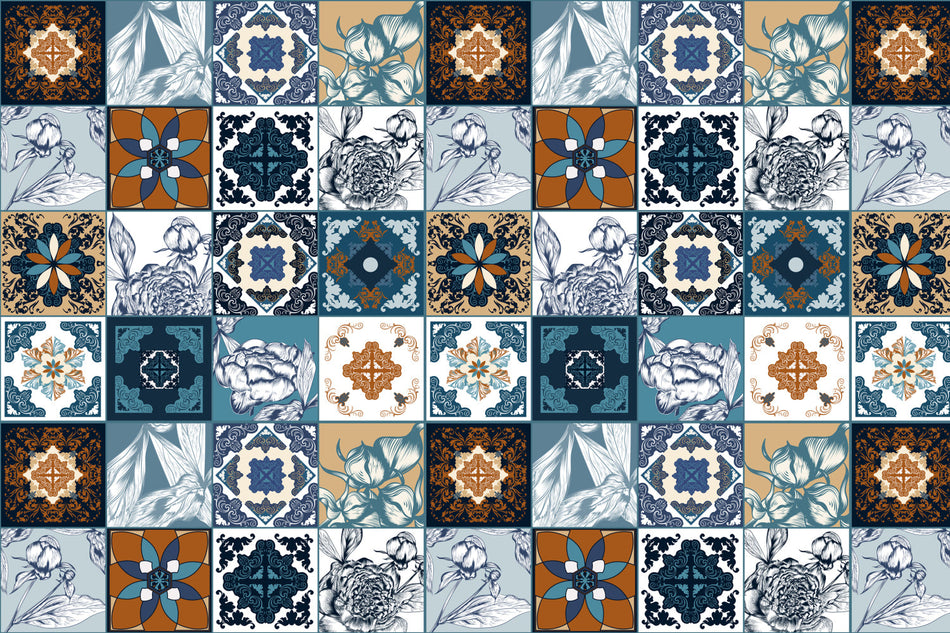 Badrückwand Patchwork