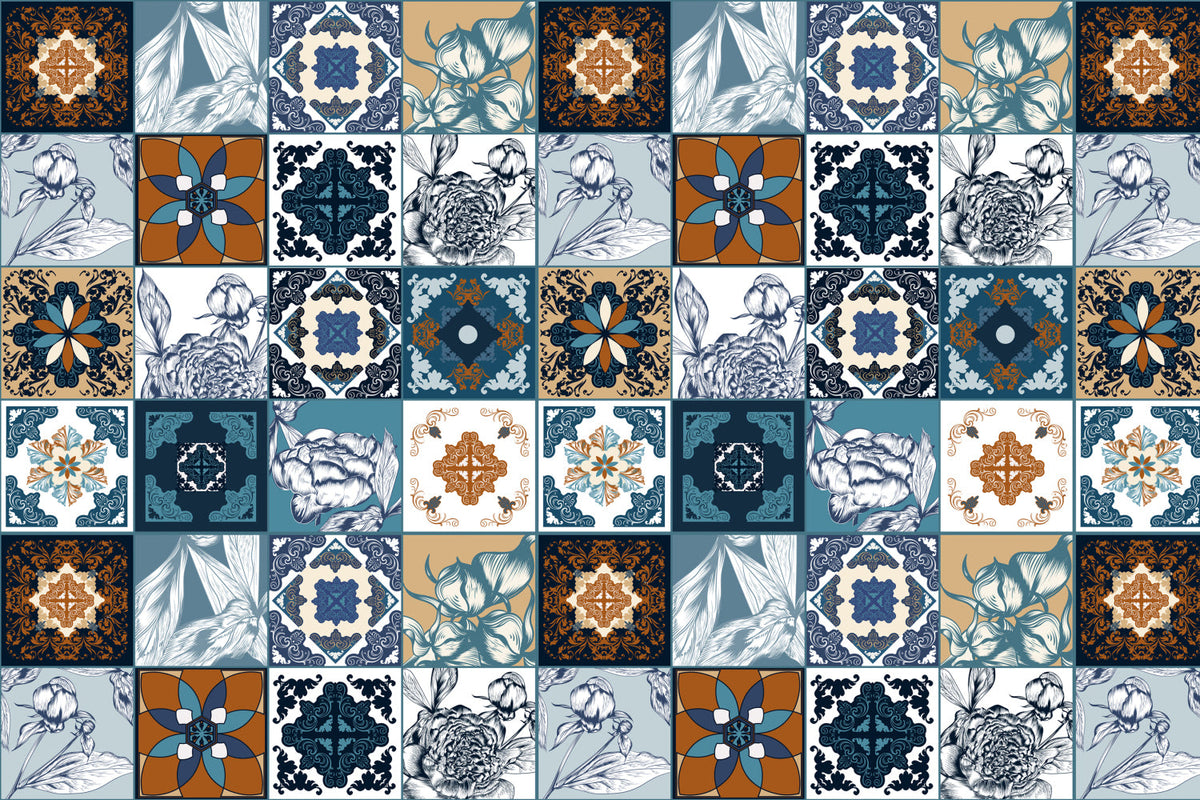 Waschbeckenrückwand Patchwork