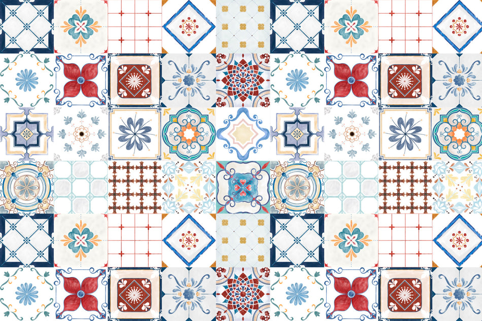 Waschbeckenrückwand Patchwork