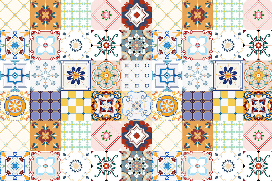 Waschbeckenrückwand Patchwork