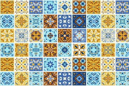 Waschbeckenrückwand Patchwork