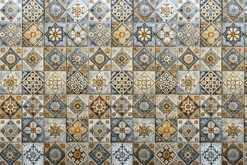 Waschbeckenrückwand Patchwork