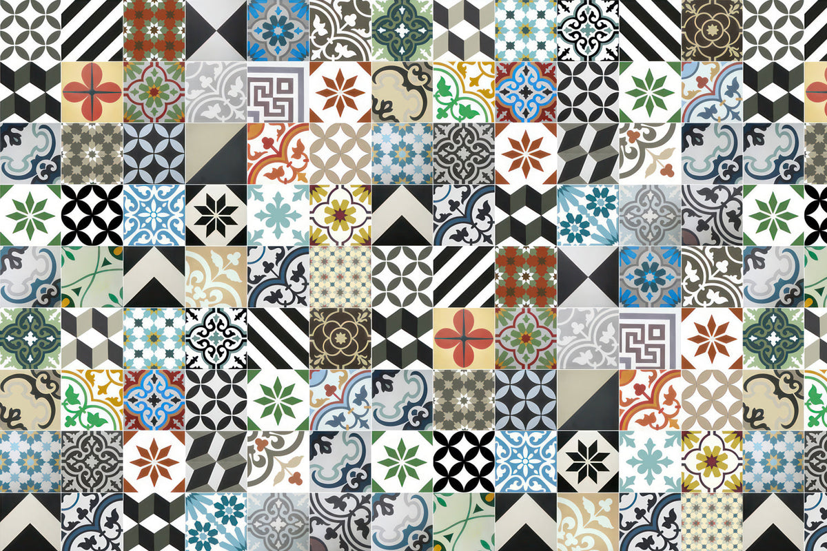 Waschbeckenrückwand Patchwork