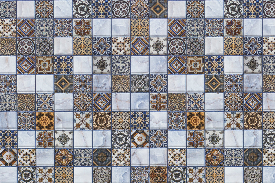 Badrückwand Patchwork
