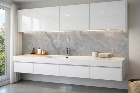 Waschbeckenrückwand Marmoroptik