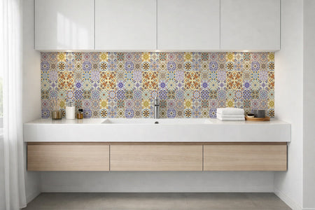 Waschbeckenrückwand Patchwork