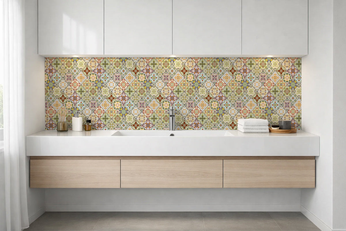 Waschbeckenrückwand Patchwork