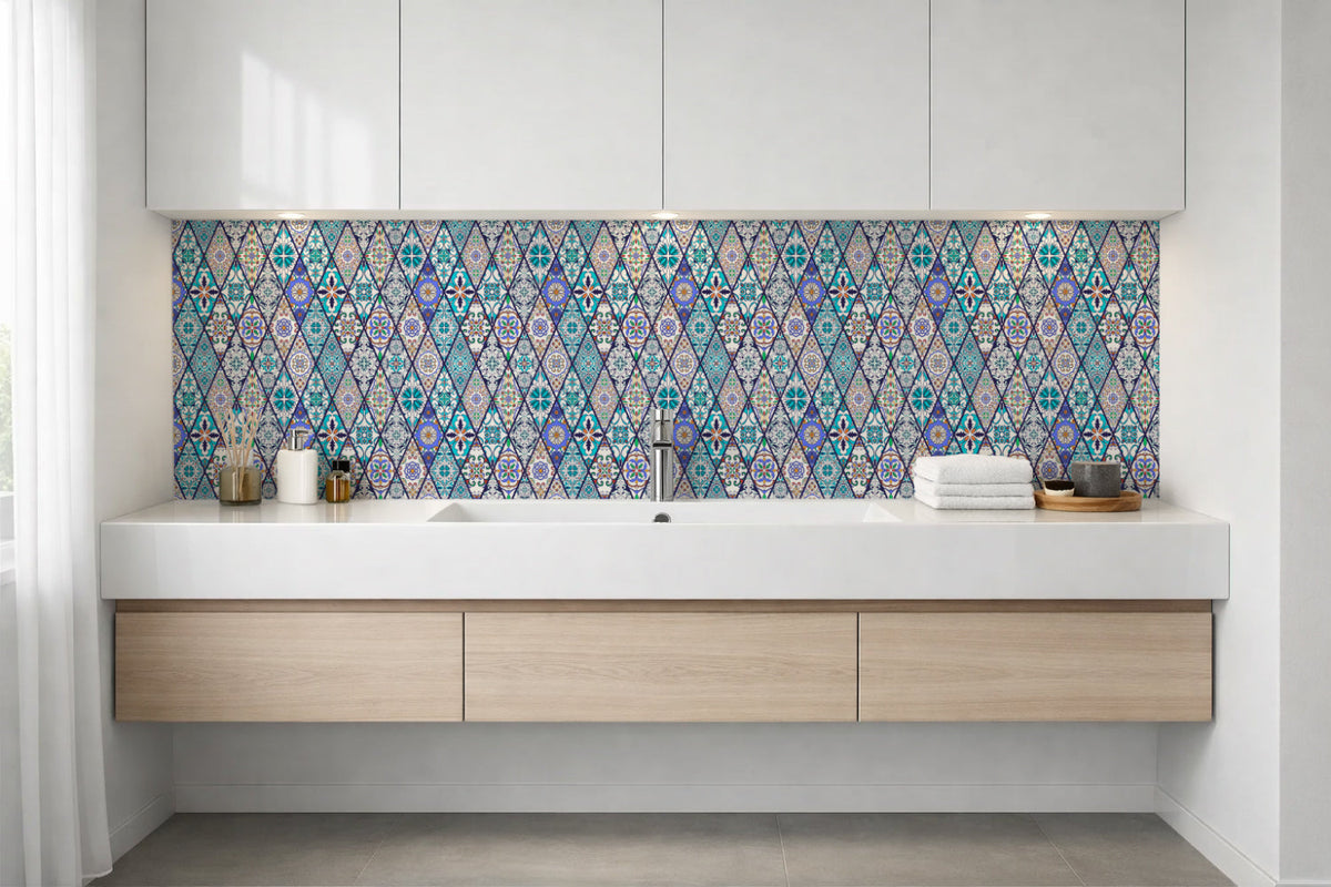 Waschbeckenrückwand Patchwork