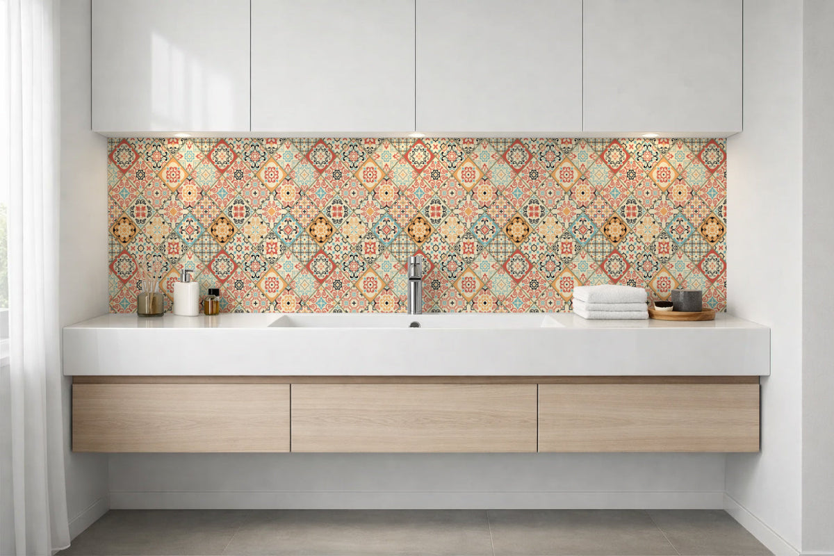 Waschbeckenrückwand Patchwork