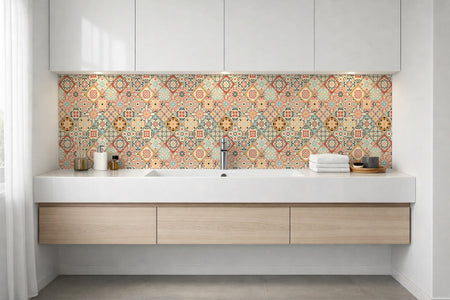 Waschbeckenrückwand Patchwork