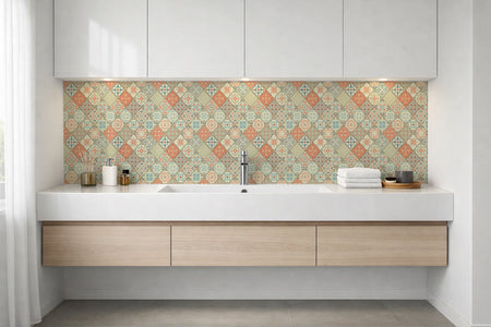 Waschbeckenrückwand Patchwork
