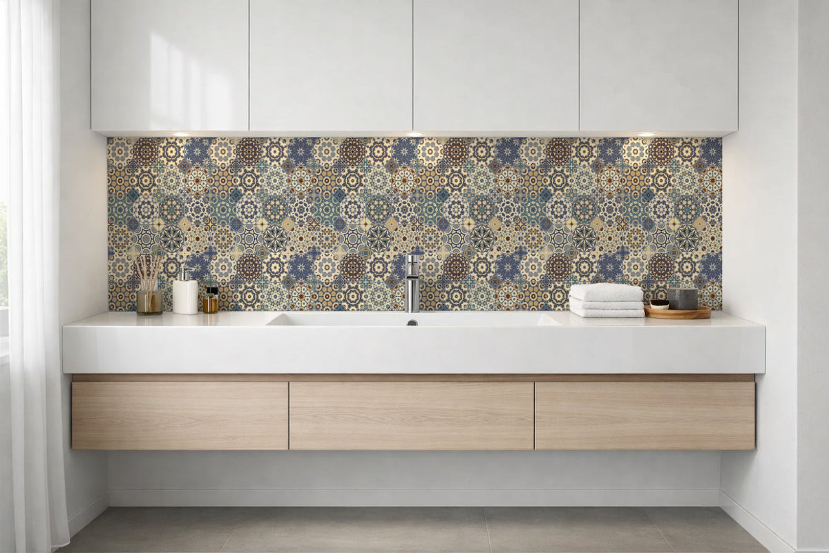 Waschbeckenrückwand Patchwork