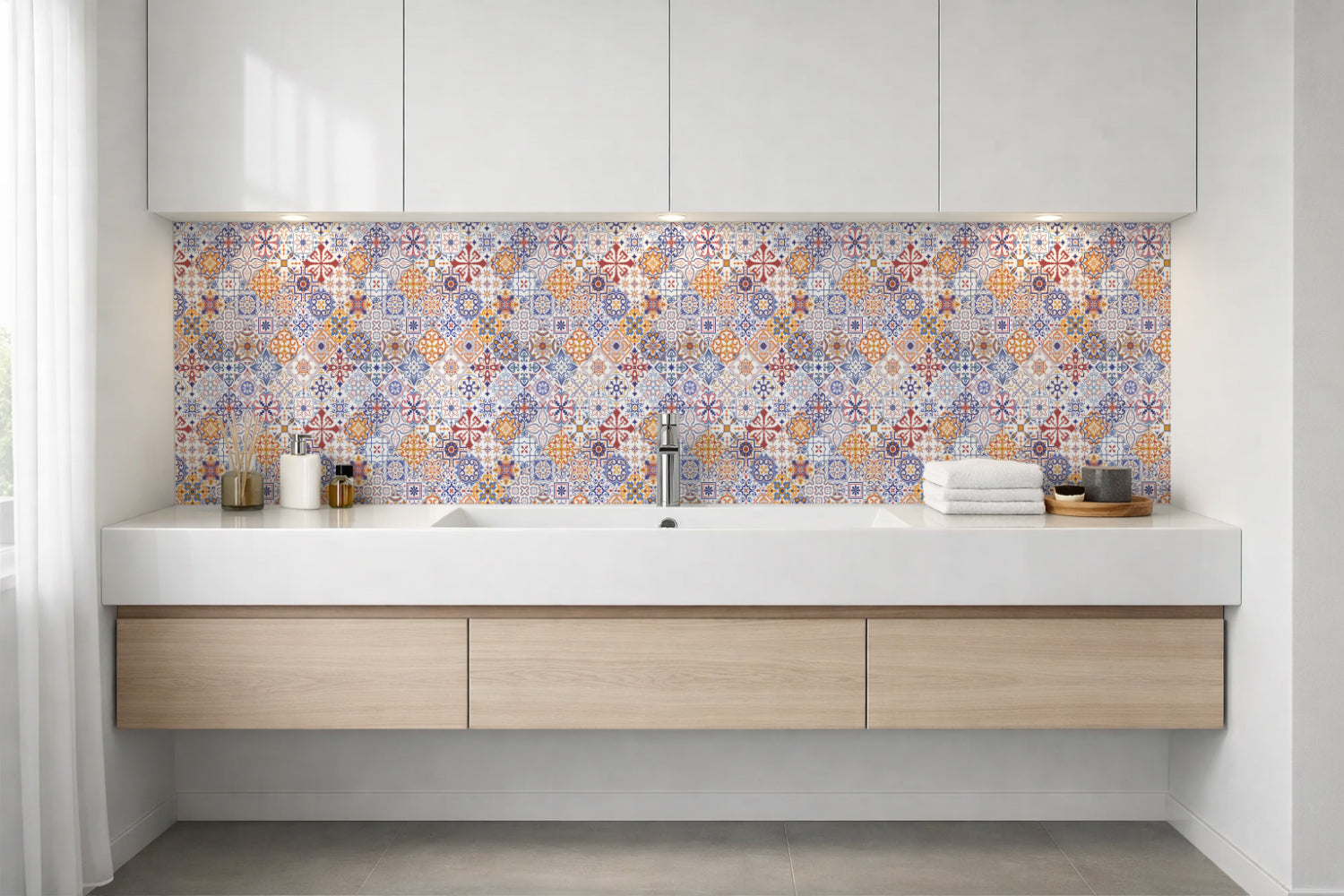Waschbeckenrückwand Patchwork