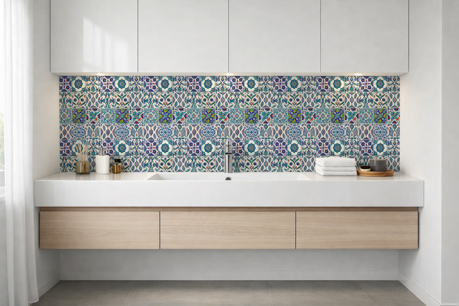 Waschbeckenrückwand Patchwork