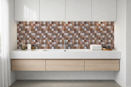 Waschbeckenrückwand Patchwork