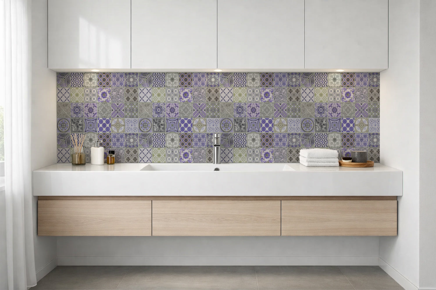 Waschbeckenrückwand Patchwork
