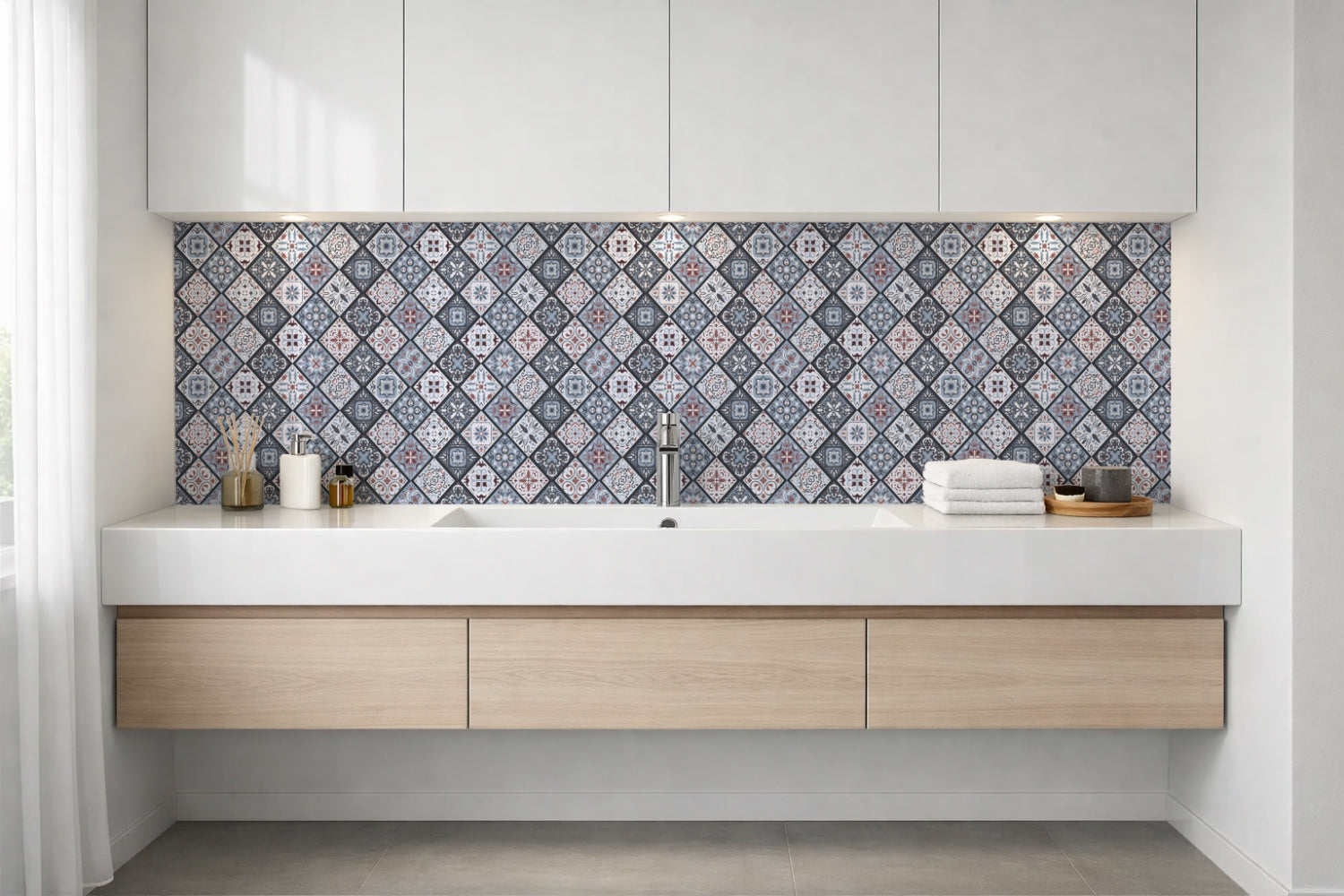 Waschbeckenrückwand Patchwork