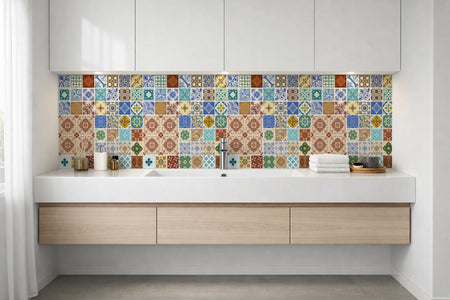 Waschbeckenrückwand Patchwork