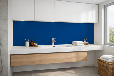 Waschbeckenrückwand Einfarbig RAL 5005 (Signalblau)
