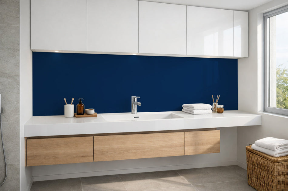 Waschbeckenrückwand Einfarbig RAL 5010 Enzianblau