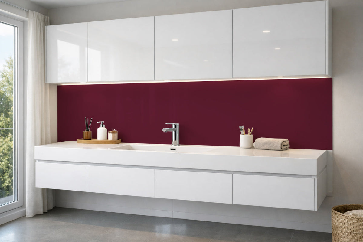 Waschbeckenrückwand Einfarbig RAL 4004 Bordeauxviolett