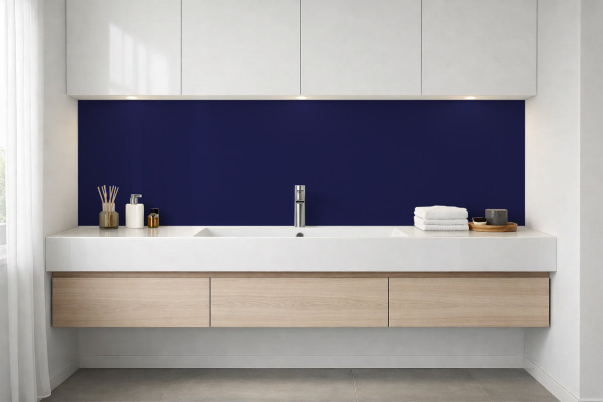 Waschbeckenrückwand Einfarbig RAL 5002 Ultramarinblau