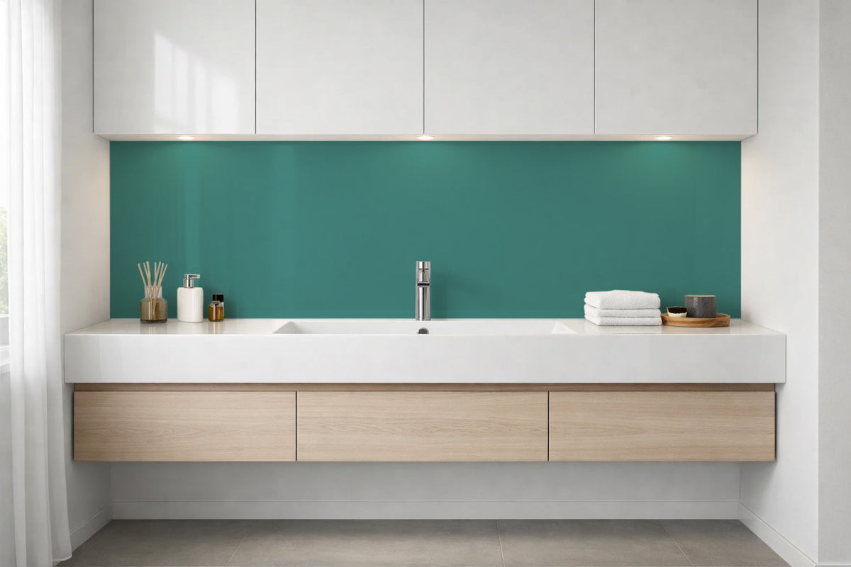 Waschbeckenrückwand Einfarbig RAL 6033 Minttürkis