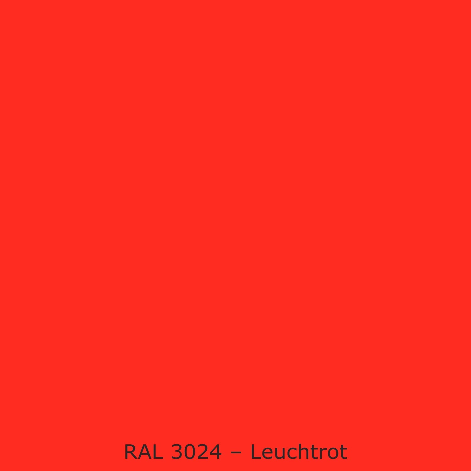 Waschbeckenrückwand Einfarbig #FF2D21 RAL 3024 – Leuchtrot