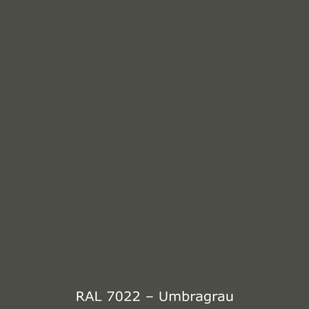 Badrückwand Einfarbig RAL 7022 Umbragrau