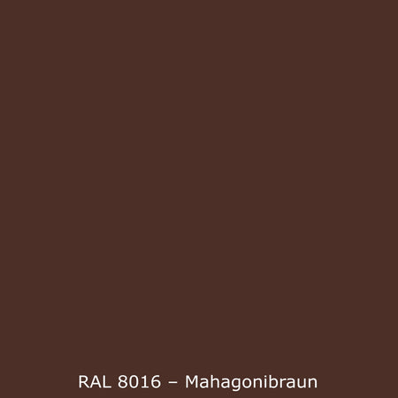 Badrückwand Einfarbig RAL 8016 Mahagonibraun