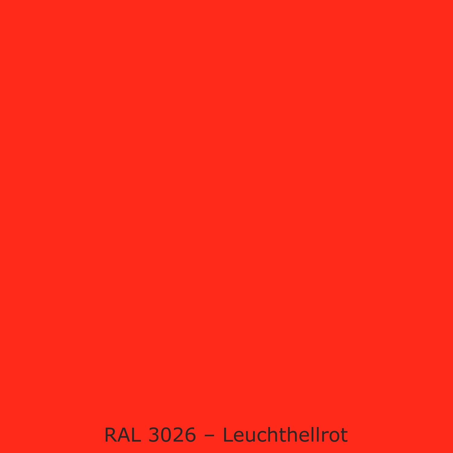 Badrückwand Einfarbig RAL 3026 Leuchthellrot